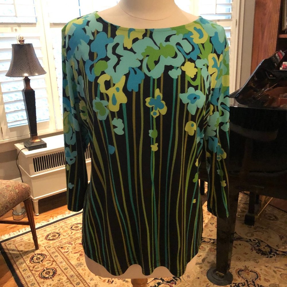 NWT - Bob Mackie Floral Top